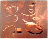 [Abstraction, gestural images on reversed painted transparent surface]