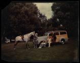 [Group with car and horse]