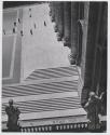 An unusual view of the entrance to the basilica of St. Peter, taken from the private terrace of Monsignor Montini's apartments.