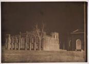 [Crenellated building with dome]