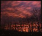 [Deep pink clouds at sunrise or sunset]
