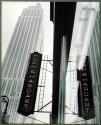 [The Empire State Building reflected in a store window]
