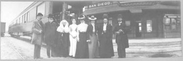 Traveling companions at San Diego train station, California Trip