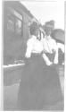 Elizabeth Mathers and Ellen Dryden by train, California Trip