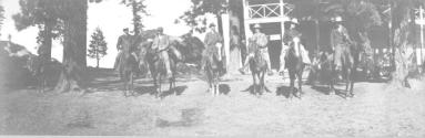 George Eastman and companions on horseback, California Trip