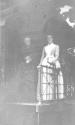 Maria Eastman and her nurse on train, California Trip