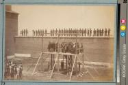 Execution of Lincoln Assassination Conspirators. Reading the Warrant.