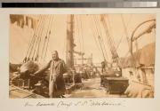 [John McIntosh Kell next to pivot cannon, Simon's Bay, South Africa]