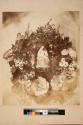 [Flower study with statue of Mary with infant Jesus and the boy St. John the Baptist]