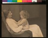 [Child on woman's lap, possibly Lucy Fletcher Brown and daughter]