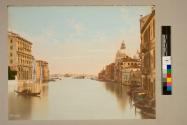Palais Corner et Grand Canal vers le quai des Esclavons. Grand and plaque