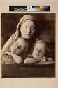 [Woman with two children]