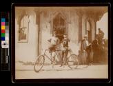 [Contestants in bicycle race, Driving Park track, Rochester NY]