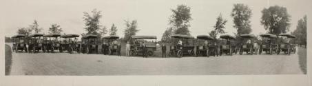 [Adams Express Company delivery trucks and drivers]