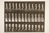 Descending incline, with hand on chin