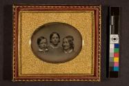 [Vignette portrait of mother & two children]