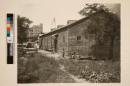 Y.M.C.A.- K.C. Hut, Barracks in Background