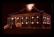 Christmas lights on house