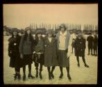 [Girls on skates, probably on Lake Riley, Rochester NY]