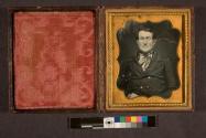 [portrait of man with one eye]