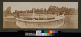 [Stone fountain with sculptures]