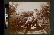 [Two women with wheelbarrow]