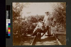 [Two women with wheelbarrow]