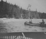 Fishing companions in canoe, Lake Nipigon Trip