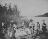 Camping companions by the shore, Lake Nipigon Trip