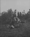 Indian Camp on island in lake, Lake Nipigon Trip
