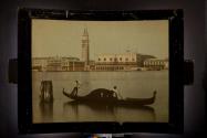 Royal Garden, Mint, Library, Bell tower, Ducal palace, prisons, Gondola. Venice. Quai Vue de S.t George, et gondole. Venise.