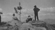 Eastman's companions at overlook, High Sierras Trip