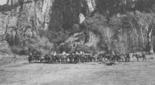 Riders in valley, High Sierras Trip