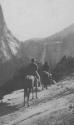 Riders viewing falls, High Sierras Trip