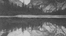 Reflection of mountains in lake, High Sierras Trip