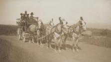 Travel companions in wagon, Western Trip
