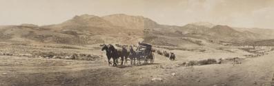 Wagons en route to Yellowstone National Park, Western Trip