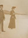 Walter Hubbell and Mary Mulligan in Yellowstone National Park, Western Trip