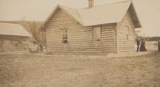View of Yellowstone cabin, Western Trip