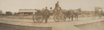 Maria Eastman in carriage, Western Trip