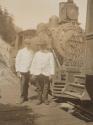 Porters beside train, Western Trip