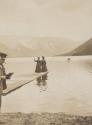 Women on dock, Western Trip