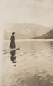 Woman on dock, Western Trip