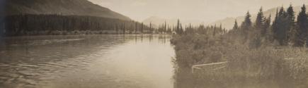 View of lake and mountains, Western Trip