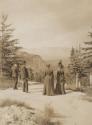 Travel companions at scenic overlook, Western Trip