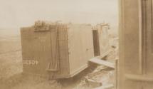 Fallen train storage compartment, Western Trip