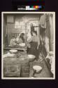 Living quarters of workers family in old time N.Y. tenement