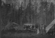 Party and Camp Workers at Campsite, George Eastman's Nipigon Trip