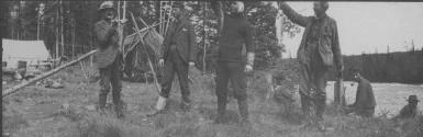 Party displaying their fish, George Eastman's Nipigon Trip