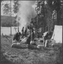 Camp Workers Setting Up Camp, George Eastman's Nipigon Trip